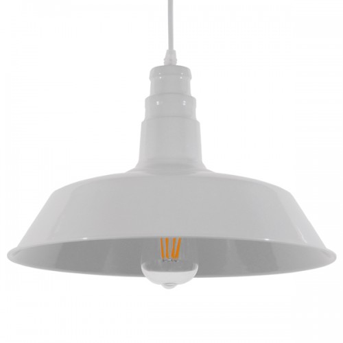 GLOBOSTAR® RAY 01043 Vintage Κρεμαστό Φωτιστικό Οροφής με Ντουί 1 x E27 AC 220-240V IP20 - Λευκό - Μ36 x Π36 x Υ25cm GLOBOSTAR® RAY 01043 Vintage Κρεμαστό Φωτιστικό Οροφής με Ντουί 1 x E27 AC 220-240V IP20 - Λευκό - Μ36 x Π36 x Υ25cm