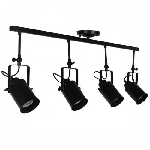 GloboStar® HOLLYWOOD 01156 Vintage Φωτιστικό Οροφής Πολύφωτο Μαύρο Μεταλλικό Ράγα Μ13 x Π110 x Υ38cm Διακόσμηση - Φωτισμός - Χαλιά GloboStar® HOLLYWOOD 01156 Vintage Φωτιστικό Οροφής Πολύφωτο Μαύρο Μεταλλικό Ράγα Μ13 x Π110 x Υ38cm Διακόσμηση - Φωτισμός - Χαλιά