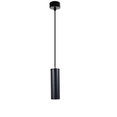 GLOBOSTAR® CANNON 01275 Μοντέρνο Κρεμαστό Φωτιστικό Οροφής με Ντουί 1 x GU10 AC 220-240V IP20 - Μαύρο - Μ6 x Π6 x Υ20cm