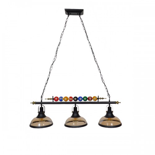 GloboStar® BILLIARD SERIES 01280 Vintage Industrial Κρεμαστό Φωτιστικό Οροφής Τρίφωτο 3 x E27 Mαύρο Μεταλλικό Μ96 x Π25 x Υ30cm Διακόσμηση - Φωτισμός - Χαλιά GloboStar® BILLIARD SERIES 01280 Vintage Industrial Κρεμαστό Φωτιστικό Οροφής Τρίφωτο 3 x E27 Mαύρο Μεταλλικό Μ96 x Π25 x Υ30cm Διακόσμηση - Φωτισμός - Χαλιά