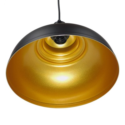 GLOBOSTAR® ANDY 01000 Μοντέρνο Κρεμαστό Φωτιστικό Οροφής με Ντουί 1 x E27 AC 220-240V IP20 - Μαύρο & Χρυσό - Μ35 x Π35 x Υ28cm GLOBOSTAR® ANDY 01000 Μοντέρνο Κρεμαστό Φωτιστικό Οροφής με Ντουί 1 x E27 AC 220-240V IP20 - Μαύρο & Χρυσό - Μ35 x Π35 x Υ28cm