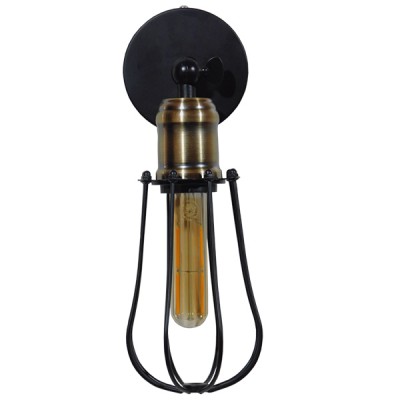 GLOBOSTAR® CATEL 01056 Vintage Φωτιστικό Τοίχου - Απλίκα με Ντουί 1 x E27 AC 220-240V IP20 - Μαύρο & Χρυσό - Μ12 x 15 x Υ32cm GLOBOSTAR® CATEL 01056 Vintage Φωτιστικό Τοίχου - Απλίκα με Ντουί 1 x E27 AC 220-240V IP20 - Μαύρο & Χρυσό - Μ12 x 15 x Υ32cm