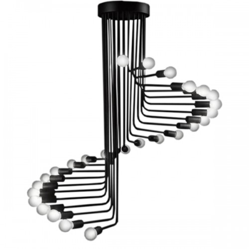 GloboStar® STAIRS 01024 Μοντέρνο Φωτιστικό Οροφής Πολύφωτο Μαύρο Μεταλλικό Φ80 x Y95cm Διακόσμηση - Φωτισμός - Χαλιά GloboStar® STAIRS 01024 Μοντέρνο Φωτιστικό Οροφής Πολύφωτο Μαύρο Μεταλλικό Φ80 x Y95cm Διακόσμηση - Φωτισμός - Χαλιά