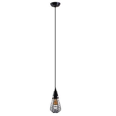 GLOBOSTAR® ALDO 01058 Vintage Κρεμαστό Φωτιστικό Οροφής με Ντουί 1 x E27 AC 220-240V IP20 - Μαύρο - Μ13 x Π13 x Υ27cm GLOBOSTAR® ALDO 01058 Vintage Κρεμαστό Φωτιστικό Οροφής με Ντουί 1 x E27 AC 220-240V IP20 - Μαύρο - Μ13 x Π13 x Υ27cm