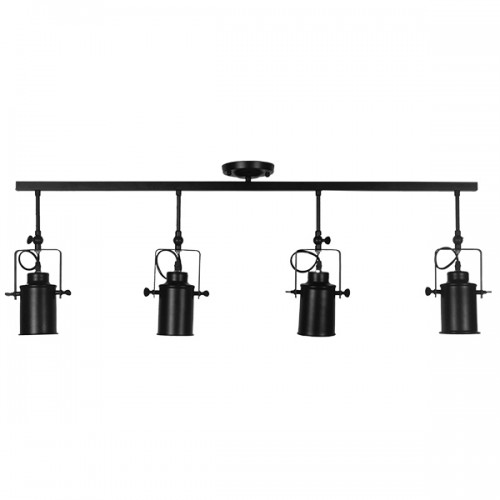 GloboStar® HOLLYWOOD 01156 Vintage Φωτιστικό Οροφής Πολύφωτο Μαύρο Μεταλλικό Ράγα Μ13 x Π110 x Υ38cm Διακόσμηση - Φωτισμός - Χαλιά GloboStar® HOLLYWOOD 01156 Vintage Φωτιστικό Οροφής Πολύφωτο Μαύρο Μεταλλικό Ράγα Μ13 x Π110 x Υ38cm Διακόσμηση - Φωτισμός - Χαλιά