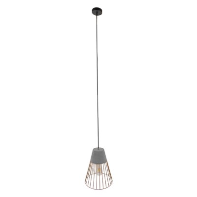 GLOBOSTAR® DURANT 01323 Μοντέρνο Κρεμαστό Φωτιστικό Οροφής με Ντουί 1 x E27 AC 220-240V IP20 - Γκρι & Χρυσό - Μ25 x Π25 x Υ31cm GLOBOSTAR® DURANT 01323 Μοντέρνο Κρεμαστό Φωτιστικό Οροφής με Ντουί 1 x E27 AC 220-240V IP20 - Γκρι & Χρυσό - Μ25 x Π25 x Υ31cm