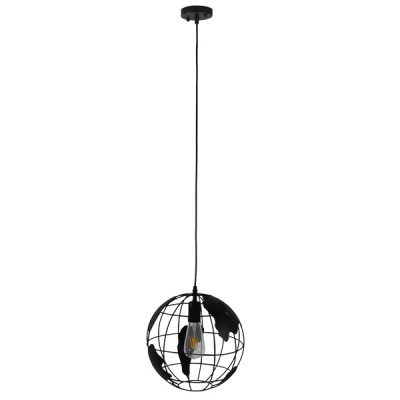 GLOBOSTAR® EARTH 01205 Vintage Κρεμαστό Φωτιστικό Οροφής με Ντουί 1 x E27 AC 220-240V IP20 - Μαύρο - Μ30 x Π30 x Υ30cm GLOBOSTAR® EARTH 01205 Vintage Κρεμαστό Φωτιστικό Οροφής με Ντουί 1 x E27 AC 220-240V IP20 - Μαύρο - Μ30 x Π30 x Υ30cm