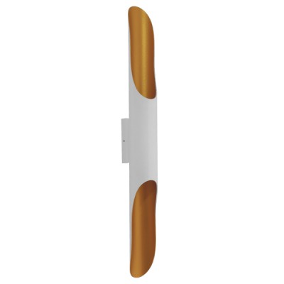 GLOBOSTAR® ESTERINA 01303 Μοντέρνο Φωτιστικό Τοίχου - Απλίκα με Ντουί 2 x E27 AC 220-240V IP20 - Λευκό & Χρυσό - Μ5.5 x Π8 x Υ60cm