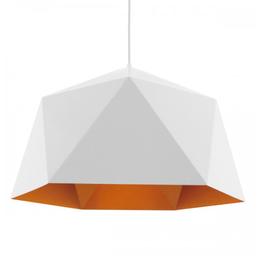 GloboStar® HEXAGON 01378 Μοντέρνο Κρεμαστό Φωτιστικό Οροφής Μονόφωτο Λευκό Χρυσό Μεταλλικό Καμπάνα Φ46 x Υ25cm Διακόσμηση - Φωτισμός - Χαλιά GloboStar® HEXAGON 01378 Μοντέρνο Κρεμαστό Φωτιστικό Οροφής Μονόφωτο Λευκό Χρυσό Μεταλλικό Καμπάνα Φ46 x Υ25cm Διακόσμηση - Φωτισμός - Χαλιά