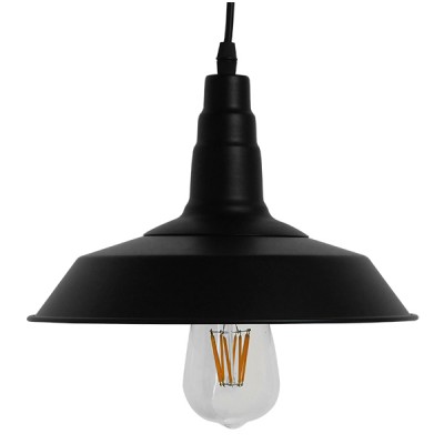GLOBOSTAR® RAY 01050 Vintage Κρεμαστό Φωτιστικό Οροφής με Ντουί 1 x E27 AC 220-240V IP20 - Μαύρο - Μ26 x Π26 x Υ25cm GLOBOSTAR® RAY 01050 Vintage Κρεμαστό Φωτιστικό Οροφής με Ντουί 1 x E27 AC 220-240V IP20 - Μαύρο - Μ26 x Π26 x Υ25cm