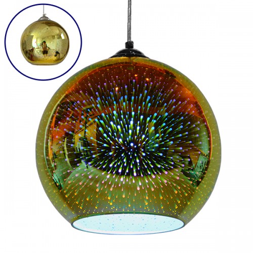 GLOBOSTAR® SATURN 01351 Μοντέρνο Κρεμαστό Φωτιστικό Οροφής με Ντουί 1 x E27 AC 220-240V IP20 - Πολύχρωμο - Μ25 x Π25 x Υ22cm GLOBOSTAR® SATURN 01351 Μοντέρνο Κρεμαστό Φωτιστικό Οροφής με Ντουί 1 x E27 AC 220-240V IP20 - Πολύχρωμο - Μ25 x Π25 x Υ22cm