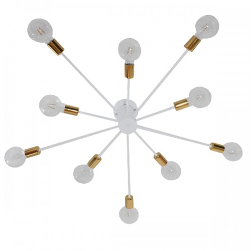 GloboStar® AURORA 01383 Μοντέρνο Industrial Φωτιστικό Οροφής Πολύφωτο Λευκό Μεταλλικό Φ95 x Y17cm Διακόσμηση - Φωτισμός - Χαλιά GloboStar® AURORA 01383 Μοντέρνο Industrial Φωτιστικό Οροφής Πολύφωτο Λευκό Μεταλλικό Φ95 x Y17cm Διακόσμηση - Φωτισμός - Χαλιά