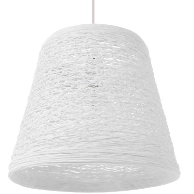 GLOBOSTAR® PLAYROOM 01562 Vintage Κρεμαστό Φωτιστικό Οροφής με Ντουί 1 x E27 AC 220-240V IP20 - Λευκό - Μ32 x Π32 x Υ27cm