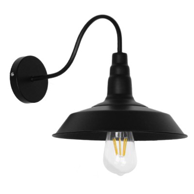GLOBOSTAR® RAY 01065 Vintage Φωτιστικό Τοίχου - Απλίκα με Ντουί 1 x E27 AC 220-240V IP20 - Μαύρο - Μ26 x Π37 x Υ32cm GLOBOSTAR® RAY 01065 Vintage Φωτιστικό Τοίχου - Απλίκα με Ντουί 1 x E27 AC 220-240V IP20 - Μαύρο - Μ26 x Π37 x Υ32cm