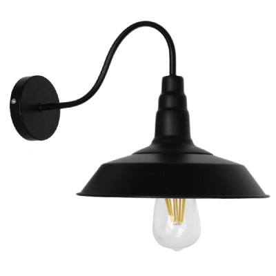GLOBOSTAR® RAY 01065 Vintage Φωτιστικό Τοίχου - Απλίκα με Ντουί 1 x E27 AC 220-240V IP20 - Μαύρο - Μ26 x Π37 x Υ32cm GLOBOSTAR® RAY 01065 Vintage Φωτιστικό Τοίχου - Απλίκα με Ντουί 1 x E27 AC 220-240V IP20 - Μαύρο - Μ26 x Π37 x Υ32cm