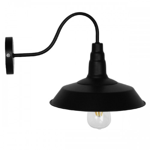 GLOBOSTAR® RAY 01065 Vintage Φωτιστικό Τοίχου - Απλίκα με Ντουί 1 x E27 AC 220-240V IP20 - Μαύρο - Μ26 x Π37 x Υ32cm GLOBOSTAR® RAY 01065 Vintage Φωτιστικό Τοίχου - Απλίκα με Ντουί 1 x E27 AC 220-240V IP20 - Μαύρο - Μ26 x Π37 x Υ32cm