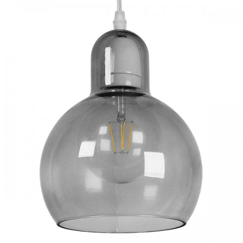 GloboStar® BOSSANOVA 01313 Μοντέρνο Κρεμαστό Φωτιστικό Οροφής Μονόφωτο 1 x E27 Γυάλινο Γκρι Διάφανο Φ18 x Υ23cm Διακόσμηση - Φωτισμός - Χαλιά GloboStar® BOSSANOVA 01313 Μοντέρνο Κρεμαστό Φωτιστικό Οροφής Μονόφωτο 1 x E27 Γυάλινο Γκρι Διάφανο Φ18 x Υ23cm Διακόσμηση - Φωτισμός - Χαλιά