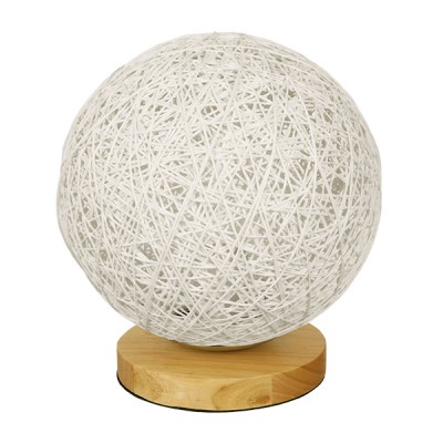 GLOBOSTAR® OCEANA 01417 Boho Επιτραπέζιο Φωτιστικό Πορτατίφ με Ντουί 1 x E27 AC 220-240V IP20 - Λευκό & Μπεζ - M20 x Π20 x Υ22cm GLOBOSTAR® OCEANA 01417 Boho Επιτραπέζιο Φωτιστικό Πορτατίφ με Ντουί 1 x E27 AC 220-240V IP20 - Λευκό & Μπεζ - M20 x Π20 x Υ22cm