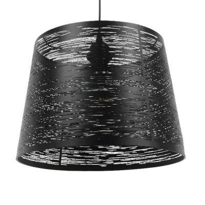 GLOBOSTAR® ACCADEMIA 01556 Μοντέρνο Κρεμαστό Φωτιστικό Οροφής με Ντουί 1 x E27 AC 220-240V IP20 - Μαύρο - Μ35 x Π35 x Υ25cm