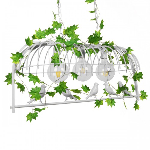 GloboStar® ACHILLEA 01647 Vintage Industrial Κρεμαστό Φωτιστικό Οροφής Τρίφωτο 3 x E27 Λευκό Μεταλλικό Πλέγμα Μ85.5 x Π37.5 x Y38cm Διακόσμηση - Φωτισμός - Χαλιά GloboStar® ACHILLEA 01647 Vintage Industrial Κρεμαστό Φωτιστικό Οροφής Τρίφωτο 3 x E27 Λευκό Μεταλλικό Πλέγμα Μ85.5 x Π37.5 x Y38cm Διακόσμηση - Φωτισμός - Χαλιά