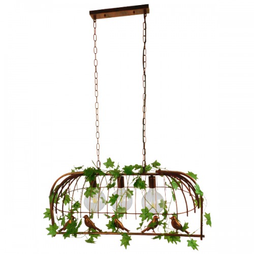 GloboStar® ARMONIA 01648 Vintage Industrial Κρεμαστό Φωτιστικό Οροφής Τρίφωτο 3 x E27 Καφέ Σκουριά Μεταλλικό Πλέγμα Μ85.5 x Π37.5 x Y38cm Διακόσμηση - Φωτισμός - Χαλιά GloboStar® ARMONIA 01648 Vintage Industrial Κρεμαστό Φωτιστικό Οροφής Τρίφωτο 3 x E27 Καφέ Σκουριά Μεταλλικό Πλέγμα Μ85.5 x Π37.5 x Y38cm Διακόσμηση - Φωτισμός - Χαλιά