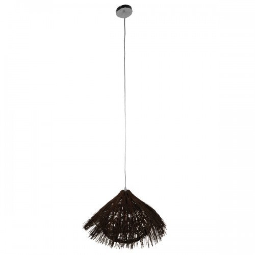GloboStar® MAGIE 01600 Vintage Κρεμαστό Φωτιστικό Οροφής Μονόφωτο 1 x E27 Καφέ Σκούρο Ξύλινο Ψάθινο Rattan Φ50 x Υ30cm Διακόσμηση - Φωτισμός - Χαλιά GloboStar® MAGIE 01600 Vintage Κρεμαστό Φωτιστικό Οροφής Μονόφωτο 1 x E27 Καφέ Σκούρο Ξύλινο Ψάθινο Rattan Φ50 x Υ30cm Διακόσμηση - Φωτισμός - Χαλιά
