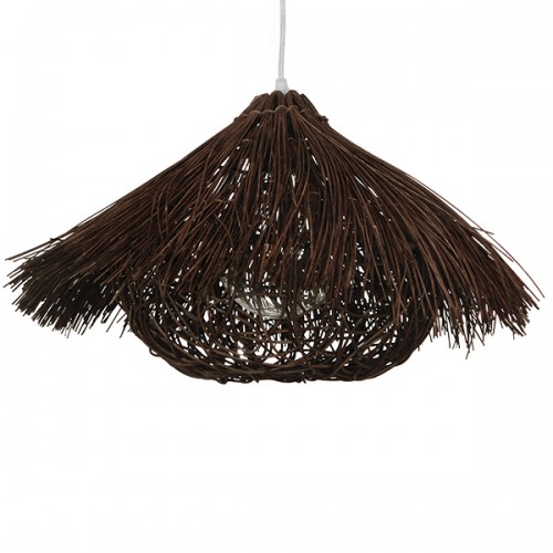 GloboStar® MAGIE 01600 Vintage Κρεμαστό Φωτιστικό Οροφής Μονόφωτο 1 x E27 Καφέ Σκούρο Ξύλινο Ψάθινο Rattan Φ50 x Υ30cm Διακόσμηση - Φωτισμός - Χαλιά GloboStar® MAGIE 01600 Vintage Κρεμαστό Φωτιστικό Οροφής Μονόφωτο 1 x E27 Καφέ Σκούρο Ξύλινο Ψάθινο Rattan Φ50 x Υ30cm Διακόσμηση - Φωτισμός - Χαλιά