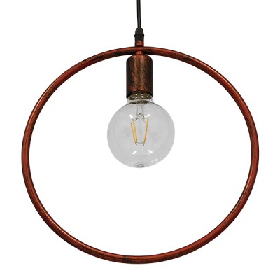 GLOBOSTAR® OMICRON 01579 Μοντέρνο Κρεμαστό Φωτιστικό Οροφής με Ντουί 1 x E27 AC 220-240V IP20 - Χάλκινο - Μ33 x Π4 x Υ33cm GLOBOSTAR® OMICRON 01579 Μοντέρνο Κρεμαστό Φωτιστικό Οροφής με Ντουί 1 x E27 AC 220-240V IP20 - Χάλκινο - Μ33 x Π4 x Υ33cm