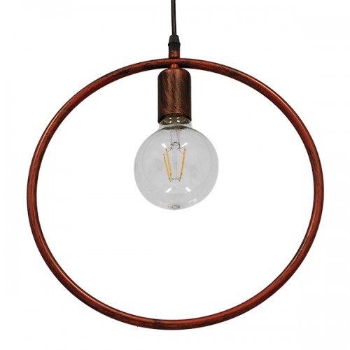 GLOBOSTAR® OMICRON 01579 Μοντέρνο Κρεμαστό Φωτιστικό Οροφής με Ντουί 1 x E27 AC 220-240V IP20 - Χάλκινο - Μ33 x Π4 x Υ33cm GLOBOSTAR® OMICRON 01579 Μοντέρνο Κρεμαστό Φωτιστικό Οροφής με Ντουί 1 x E27 AC 220-240V IP20 - Χάλκινο - Μ33 x Π4 x Υ33cm