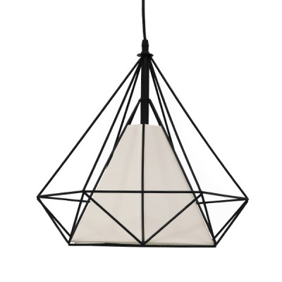 GloboStar® KAIRI 01618 Μοντέρνο Industrial Κρεμαστό Φωτιστικό Οροφής Μονόφωτο 1 x E27 Μαύρο με Άσπρο Ύφασμα Μεταλλικό Πλέγμα Φ38 x Υ39cm Διακόσμηση - Φωτισμός - Χαλιά GloboStar® KAIRI 01618 Μοντέρνο Industrial Κρεμαστό Φωτιστικό Οροφής Μονόφωτο 1 x E27 Μαύρο με Άσπρο Ύφασμα Μεταλλικό Πλέγμα Φ38 x Υ39cm Διακόσμηση - Φωτισμός - Χαλιά