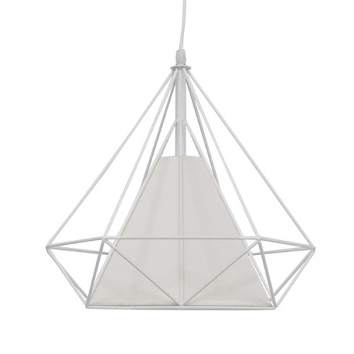 GloboStar® KAIRI 01619 Μοντέρνο Industrial Κρεμαστό Φωτιστικό Οροφής Μονόφωτο 1 x E27 Λευκό με Ύφασμα Μεταλλικό Πλέγμα Φ38 x Υ39cm Διακόσμηση - Φωτισμός - Χαλιά GloboStar® KAIRI 01619 Μοντέρνο Industrial Κρεμαστό Φωτιστικό Οροφής Μονόφωτο 1 x E27 Λευκό με Ύφασμα Μεταλλικό Πλέγμα Φ38 x Υ39cm Διακόσμηση - Φωτισμός - Χαλιά