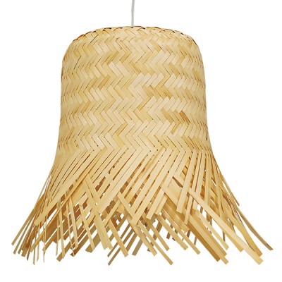 GLOBOSTAR® HAWAII 01103 Boho Κρεμαστό Φωτιστικό Οροφής με Ντουί 1 x E27 AC 220-240V IP20 - Μπεζ - Μ40 x Π40 x Y43cm
