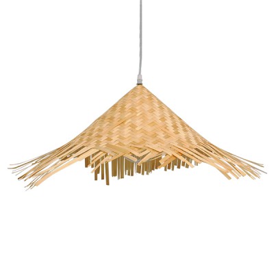 GLOBOSTAR® RICEHAT 01666 Boho Κρεμαστό Φωτιστικό Οροφής με Ντουί 1 x E27 AC 220-240V IP20 - Μπέζ - Μ70 x Π70 x Y25cm GLOBOSTAR® RICEHAT 01666 Boho Κρεμαστό Φωτιστικό Οροφής με Ντουί 1 x E27 AC 220-240V IP20 - Μπέζ - Μ70 x Π70 x Y25cm