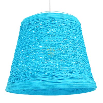 GLOBOSTAR® PLAYROOM 00995 Vintage Κρεμαστό Φωτιστικό Οροφής με Ντουί 1 x E27 AC 220-240V IP20 - Μπλε - Μ32 x Π32 x Υ27cm