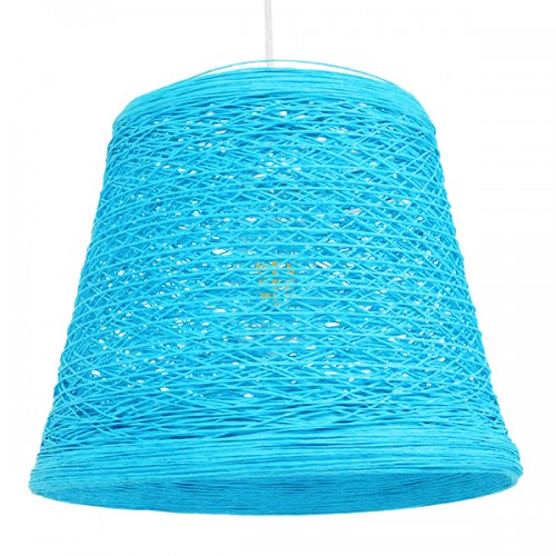 GloboStar® PLAYROOM 00995 Vintage Κρεμαστό Φωτιστικό Οροφής Μονόφωτο 1 x E27 Θαλασσί Ξύλινο Ψάθινο Rattan Φ32 x Υ27cm Διακόσμηση - Φωτισμός - Χαλιά GloboStar® PLAYROOM 00995 Vintage Κρεμαστό Φωτιστικό Οροφής Μονόφωτο 1 x E27 Θαλασσί Ξύλινο Ψάθινο Rattan Φ32 x Υ27cm Διακόσμηση - Φωτισμός - Χαλιά