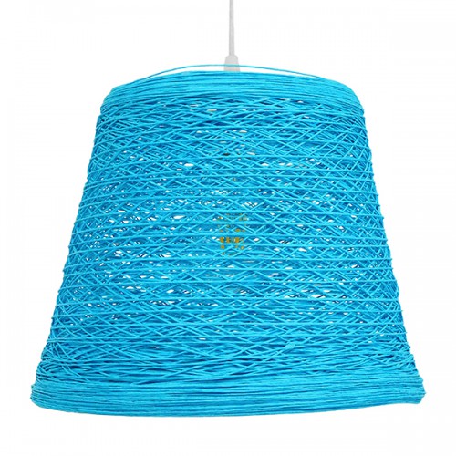 GloboStar® PLAYROOM 00995 Vintage Κρεμαστό Φωτιστικό Οροφής Μονόφωτο 1 x E27 Θαλασσί Ξύλινο Ψάθινο Rattan Φ32 x Υ27cm Διακόσμηση - Φωτισμός - Χαλιά GloboStar® PLAYROOM 00995 Vintage Κρεμαστό Φωτιστικό Οροφής Μονόφωτο 1 x E27 Θαλασσί Ξύλινο Ψάθινο Rattan Φ32 x Υ27cm Διακόσμηση - Φωτισμός - Χαλιά