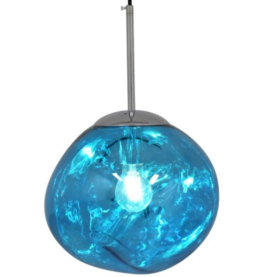 GLOBOSTAR® DIXAR 01463 Μοντέρνο Κρεμαστό Φωτιστικό Οροφής με Ντουί 1 x E27 AC 220-240V IP20 - Μπλε - Μ28 x Π28 x Υ40cm