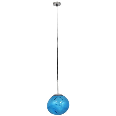 GloboStar® DIXAR 01463 Μοντέρνο Κρεμαστό Φωτιστικό Οροφής Μονόφωτο 1 x E27 Γυάλινο Μπλε Φ28 x Υ40cm Διακόσμηση - Φωτισμός - Χαλιά GloboStar® DIXAR 01463 Μοντέρνο Κρεμαστό Φωτιστικό Οροφής Μονόφωτο 1 x E27 Γυάλινο Μπλε Φ28 x Υ40cm Διακόσμηση - Φωτισμός - Χαλιά