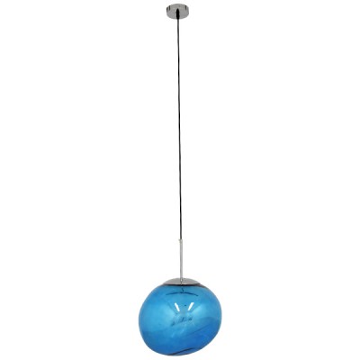 GloboStar® DIXAR BLUE 01467 Μοντέρνο Κρεμαστό Φωτιστικό Οροφής Μονόφωτο 1 x E27 Γυάλινο Μπλε Φ36 x Υ45cm Διακόσμηση - Φωτισμός - Χαλιά GloboStar® DIXAR BLUE 01467 Μοντέρνο Κρεμαστό Φωτιστικό Οροφής Μονόφωτο 1 x E27 Γυάλινο Μπλε Φ36 x Υ45cm Διακόσμηση - Φωτισμός - Χαλιά