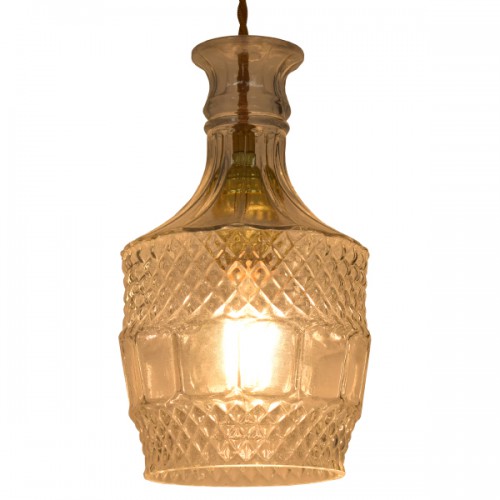 GLOBOSTAR® WHISKEY 01513 Vintage Κρεμαστό Φωτιστικό Οροφής με Ντουί 1 x E27 AC 220-240V IP20 - Διάφανο - Μ13 x Π13 x Υ22cm GLOBOSTAR® WHISKEY 01513 Vintage Κρεμαστό Φωτιστικό Οροφής με Ντουί 1 x E27 AC 220-240V IP20 - Διάφανο - Μ13 x Π13 x Υ22cm