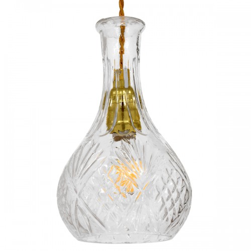 GloboStar® RUM 01514 Vintage Κρεμαστό Φωτιστικό Οροφής Μονόφωτο 1 x E27 Γυάλινο Διάφανο Φ14 x Υ23cm Διακόσμηση - Φωτισμός - Χαλιά GloboStar® RUM 01514 Vintage Κρεμαστό Φωτιστικό Οροφής Μονόφωτο 1 x E27 Γυάλινο Διάφανο Φ14 x Υ23cm Διακόσμηση - Φωτισμός - Χαλιά