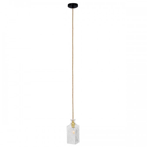 GloboStar® BRANDY 01516 Vintage Κρεμαστό Φωτιστικό Οροφής Μονόφωτο 1 x E27 Γυάλινο Διάφανο Φ10 x Υ24cm Διακόσμηση - Φωτισμός - Χαλιά GloboStar® BRANDY 01516 Vintage Κρεμαστό Φωτιστικό Οροφής Μονόφωτο 1 x E27 Γυάλινο Διάφανο Φ10 x Υ24cm Διακόσμηση - Φωτισμός - Χαλιά