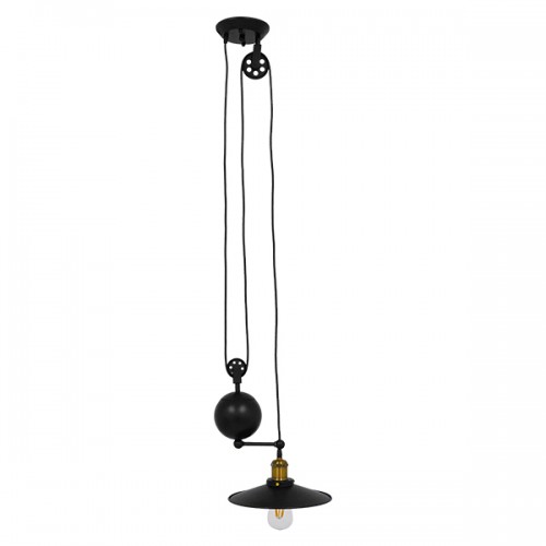 GLOBOSTAR® CARILO 01549 Vintage Κρεμαστό Φωτιστικό Οροφής με Ντουί 1 x E27 AC 220-240V IP20 - Μαύρο & Χρυσό - Μ32 x Π26 x Υ120cm GLOBOSTAR® CARILO 01549 Vintage Κρεμαστό Φωτιστικό Οροφής με Ντουί 1 x E27 AC 220-240V IP20 - Μαύρο & Χρυσό - Μ32 x Π26 x Υ120cm