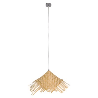GLOBOSTAR® RICEHAT 01666 Boho Κρεμαστό Φωτιστικό Οροφής με Ντουί 1 x E27 AC 220-240V IP20 - Μπέζ - Μ70 x Π70 x Y25cm GLOBOSTAR® RICEHAT 01666 Boho Κρεμαστό Φωτιστικό Οροφής με Ντουί 1 x E27 AC 220-240V IP20 - Μπέζ - Μ70 x Π70 x Y25cm