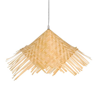 GLOBOSTAR® RICEHAT 01666 Boho Κρεμαστό Φωτιστικό Οροφής με Ντουί 1 x E27 AC 220-240V IP20 - Μπέζ - Μ70 x Π70 x Y25cm GLOBOSTAR® RICEHAT 01666 Boho Κρεμαστό Φωτιστικό Οροφής με Ντουί 1 x E27 AC 220-240V IP20 - Μπέζ - Μ70 x Π70 x Y25cm
