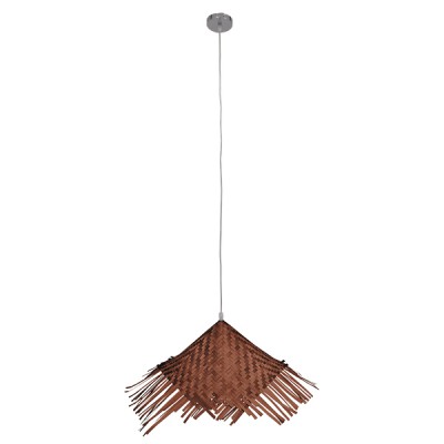 GLOBOSTAR® RICEHAT 01667 Boho Κρεμαστό Φωτιστικό Οροφής με Ντουί 1 x E27 AC 220-240V IP20 - Καφέ - Μ70 x Π70 x Y25cm GLOBOSTAR® RICEHAT 01667 Boho Κρεμαστό Φωτιστικό Οροφής με Ντουί 1 x E27 AC 220-240V IP20 - Καφέ - Μ70 x Π70 x Y25cm