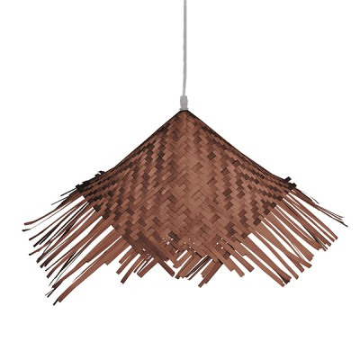 GLOBOSTAR® RICEHAT 01667 Boho Κρεμαστό Φωτιστικό Οροφής με Ντουί 1 x E27 AC 220-240V IP20 - Καφέ - Μ70 x Π70 x Y25cm GLOBOSTAR® RICEHAT 01667 Boho Κρεμαστό Φωτιστικό Οροφής με Ντουί 1 x E27 AC 220-240V IP20 - Καφέ - Μ70 x Π70 x Y25cm