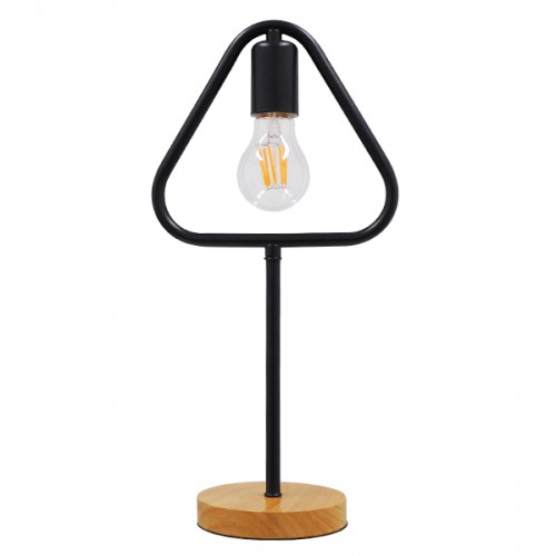 GloboStar® HONOR TRIANGLE 01436 Μοντέρνο Επιτραπέζιο Φωτιστικό Πορτατίφ Μονόφωτο 1 x E27 IP20 Μαύρο Μέταλλο με Μπεζ Ξύλο - Μ20 x Π20 x Υ40cm GloboStar® HONOR TRIANGLE 01436 Μοντέρνο Επιτραπέζιο Φωτιστικό Πορτατίφ Μονόφωτο 1 x E27 IP20 Μαύρο Μέταλλο με Μπεζ Ξύλο - Μ20 x Π20 x Υ40cm