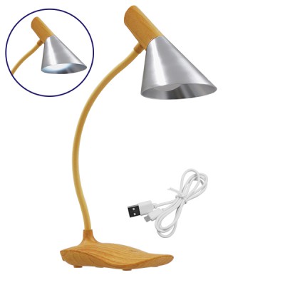 GloboStar® DRAPER 01438 Επιτραπέζιο Φωτιστικό Πορτατίφ LED 6W 500lm 360° DC 5V IP20 Φυσικό Λευκό 4500K Dimmable Μπεζ Ξύλο με Ασημί Μέταλλο - Μ10 x Π14 x Υ33cm - 2 Xρόνια Εγγύηση GloboStar® DRAPER 01438 Επιτραπέζιο Φωτιστικό Πορτατίφ LED 6W 500lm 360° DC 5V IP20 Φυσικό Λευκό 4500K Dimmable Μπεζ Ξύλο με Ασημί Μέταλλο - Μ10 x Π14 x Υ33cm - 2 Xρόνια Εγγύηση