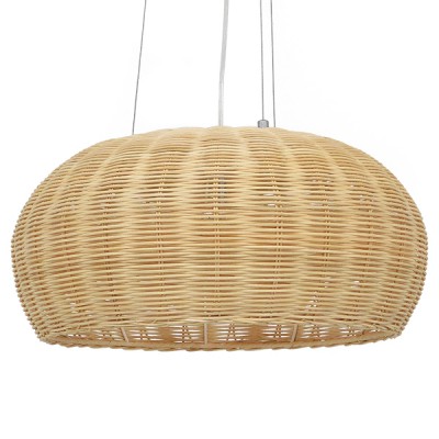 GLOBOSTAR® DE LA MER 01624 Boho Κρεμαστό Φωτιστικό Οροφής με Ντουί 3 x E27 AC 220-240V IP20 - Μπεζ - Μ45 x Π45 x Υ24cm